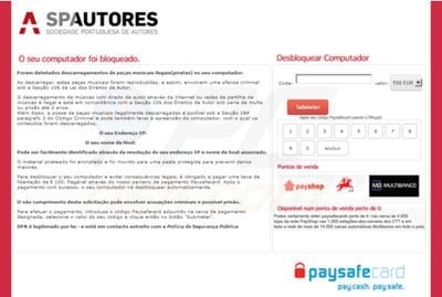 Browser piracy virus targeted at Portugal