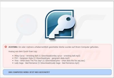 Fake browser privacy scan results