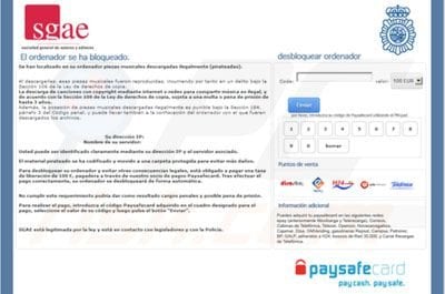 Browser piracy virus targeted at Spain