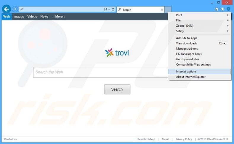 Removing The proxy server is not responding ads from Internet Explorer step 2
