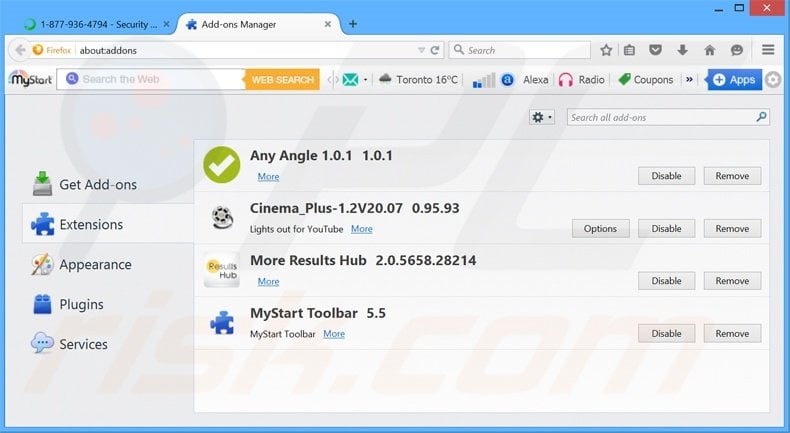 Removing It Appears Your Computer Has Popup Ads Enabled ads from Mozilla Firefox step 2