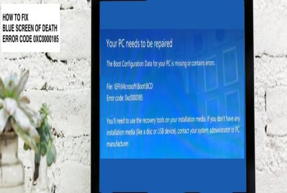 How to Fix BCD Error Code: 0xc0000185