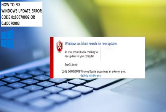 Fix Windows Update Error 0x80070002 and 0x80070003