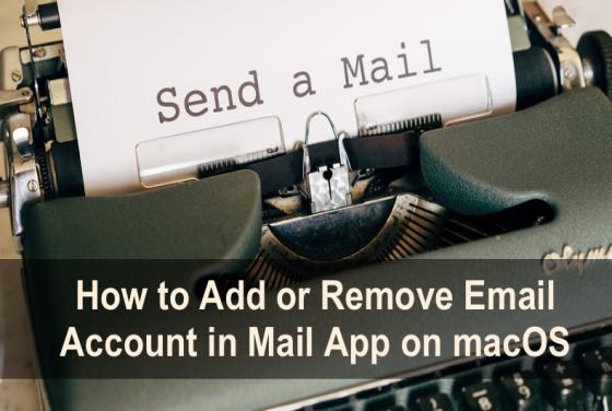 Add or Remove Email Account in Mail App on Mac