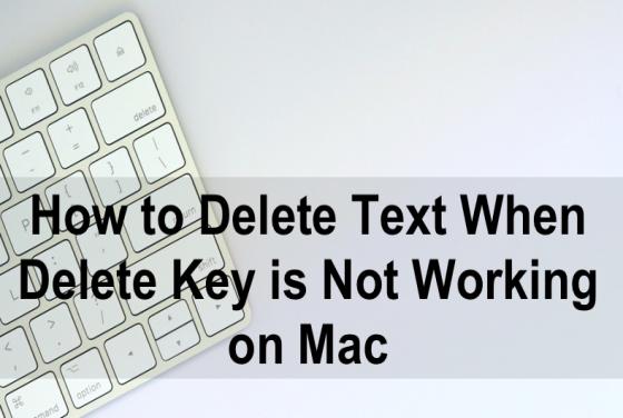 Remove Text When Delete Key Not Working on Mac