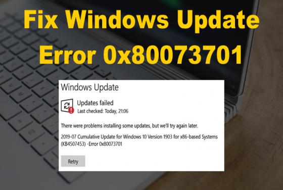 Fix Windows Update Error 0x80073701