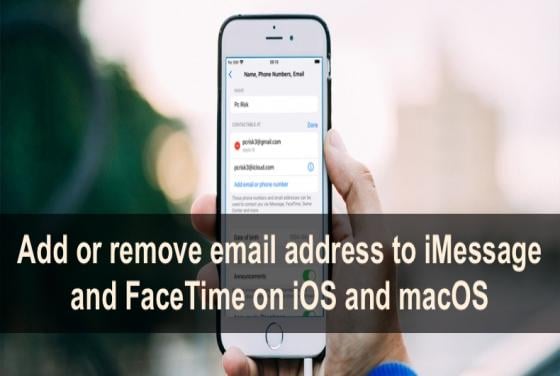 Add or remove email address to iMessage and FaceTime on iOS and macOS
