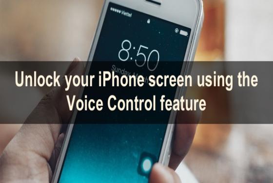 Unlock your iPhone screen using the Voice Control feature