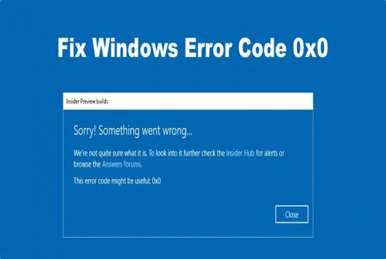 Windows Error Code 0x0 | 6 Ways to Fix It
