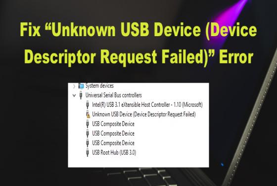 Fix "Unknown USB Device (Device Descriptor Request Failed)" in Windows 11