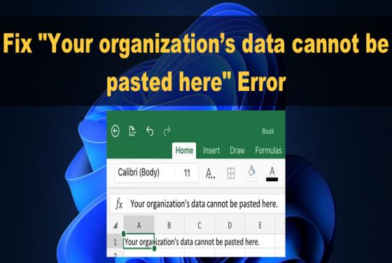 How to Fix "Your Organization’s Data Cannot Be Pasted Here" Error on Windows 11