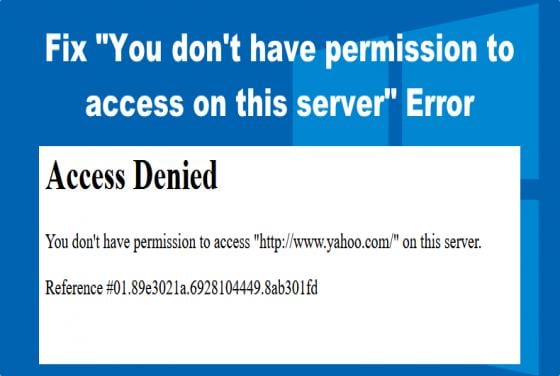 How to Fix "You don't have permission to access on this server" Error