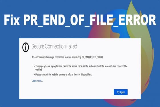 How to Fix PR_END_OF_FILE_ERROR in Firefox