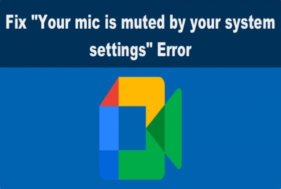 How to Fix Google Meet "Your Mic Is Muted By Your System Settings" Error