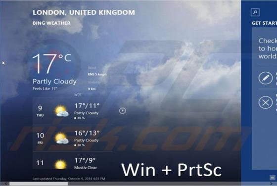 How to take a screenshot in two different ways using Windows 8.1?