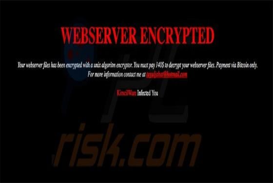 KimcilWare Website Ransomware