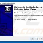 Deceptive installer used to distribute MaxPerforma (sample 1)
