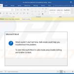 Start Microsoft Word in Safe Mode - Malicious Word doc spreading Emotet malware (2021-01-25)