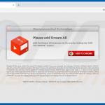 Website used to promote StreamAll browser hijacker