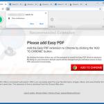 Easy PDF browser hijacker-promoting website