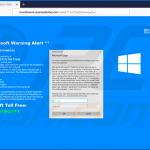 Pop-up scam promoted via azurewebsites.net site (sample 1)