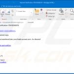 Spam email spreading Dridex malware (sample 3)