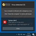 Norton Subscription Has Expired Today pop-up scam promoted via browser notifications (sample 4)