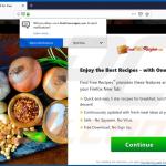 Website used to promote Online Recipes Viewer browser hijacker