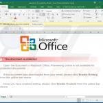 malicious MS Office document that installs SDBbot