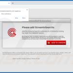 StreaminSearchs browser hijacker promoting website (Google Chrome) 2