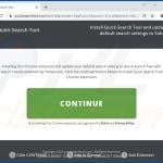 Quick Search Tool browser hijacker-promoting website (2022-01-17)