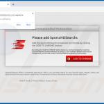Website used to promote SportsHDSearchs browser hijacker 3