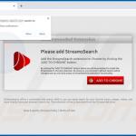 StreamsSearch browser hijacker promoting website (Chrome) 1