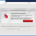 Website used to promote RadioSearches browser hijacker (Firefox)