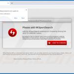 Website used to promote 4KSportSearch browser hijacker (Chrome) 2