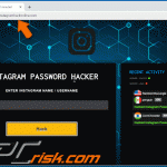Social network hacks scam website (GIF) 4