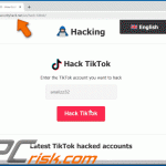 Social network hacks scam website (GIF) 5