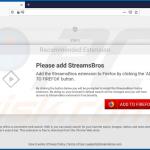 streamsbros browser hijacker promoter firefox
