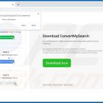 Website used to promote ConvertMySearch browser hijacker (Chrome) 1