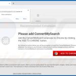 Website used to promote ConvertMySearch browser hijacker (Chrome) 2