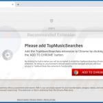 Website used to promote TopMusicSearches browser hijacker 2