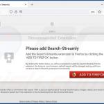 Search-Streamly browser hijacker promoting site (Firefox)