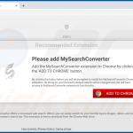 Website used to promote MySearchConverter browser hijacker (Chrome) 1