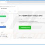 Website used to promote FileConverterSearches browser hijacker (Chrome) 2
