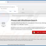 Website used to promote UltraStreamSearch browser hijacker (Chrome) 2