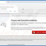 Website used to promote GameSearchMedia browser hijacker (Chrome)