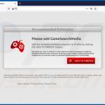 Website used to promote GameSearchMedia browser hijacker (Firefox)