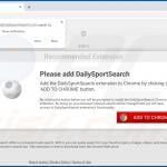 Website used to promote DailySportSearch browser hijacker 3