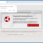 Website used to promote DailySportSearch browser hijacker 1
