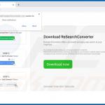 Website used to promote ReSearchConverter browser hijacker (Chrome) 4